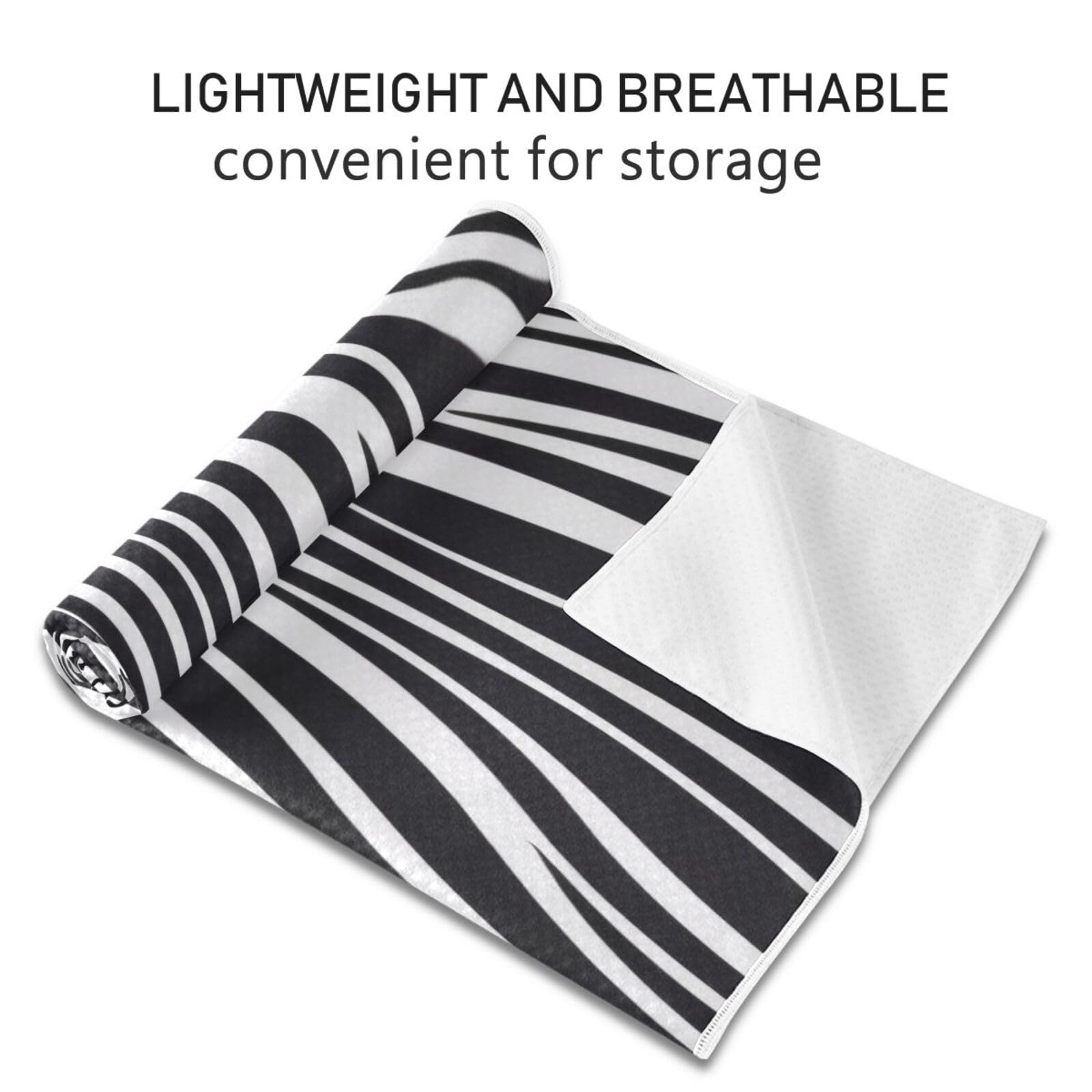 Amazon.com: WELLDAY Zebra Print Yoga Mat Towel – Microfiber Sweat